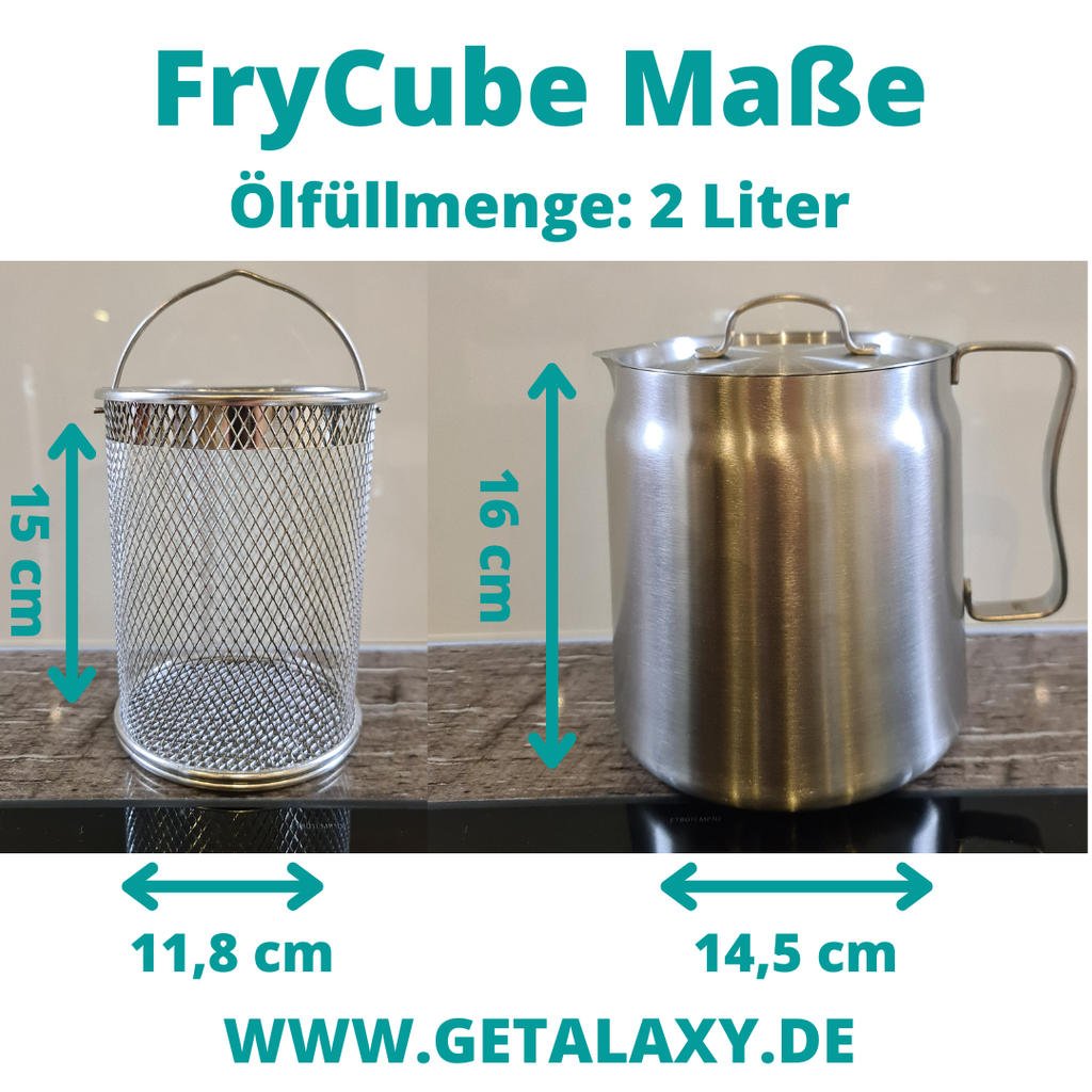 Frycube Frittiertopf Set aus Edelstahl | Herdfritteuse