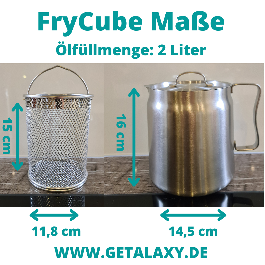 Frycube Frittiertopf Set aus Edelstahl | Herdfritteuse