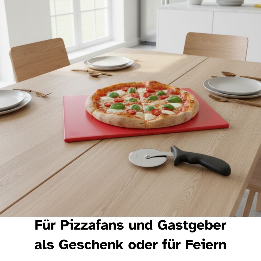 Profi Schneidebrett / Pizzabrett 45 x 30 cm. Perfekt als Geschenk oder für Feiern.
