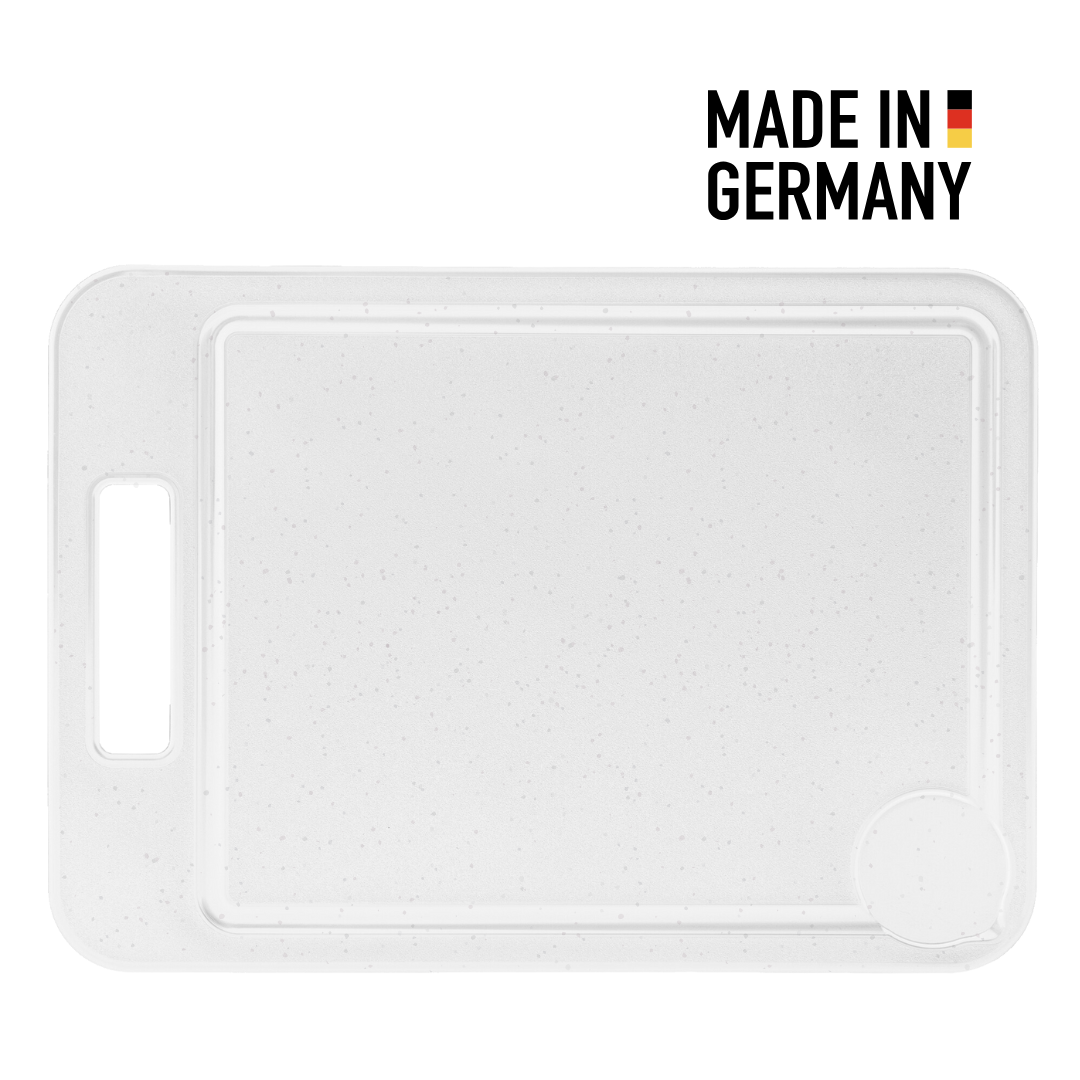 Schneidebrett Kunststoff [34,5 x 24,5 cm] | Premium Qualität aus Deutschland | Küchenbrett spülmaschinengeeignet & messerschonend