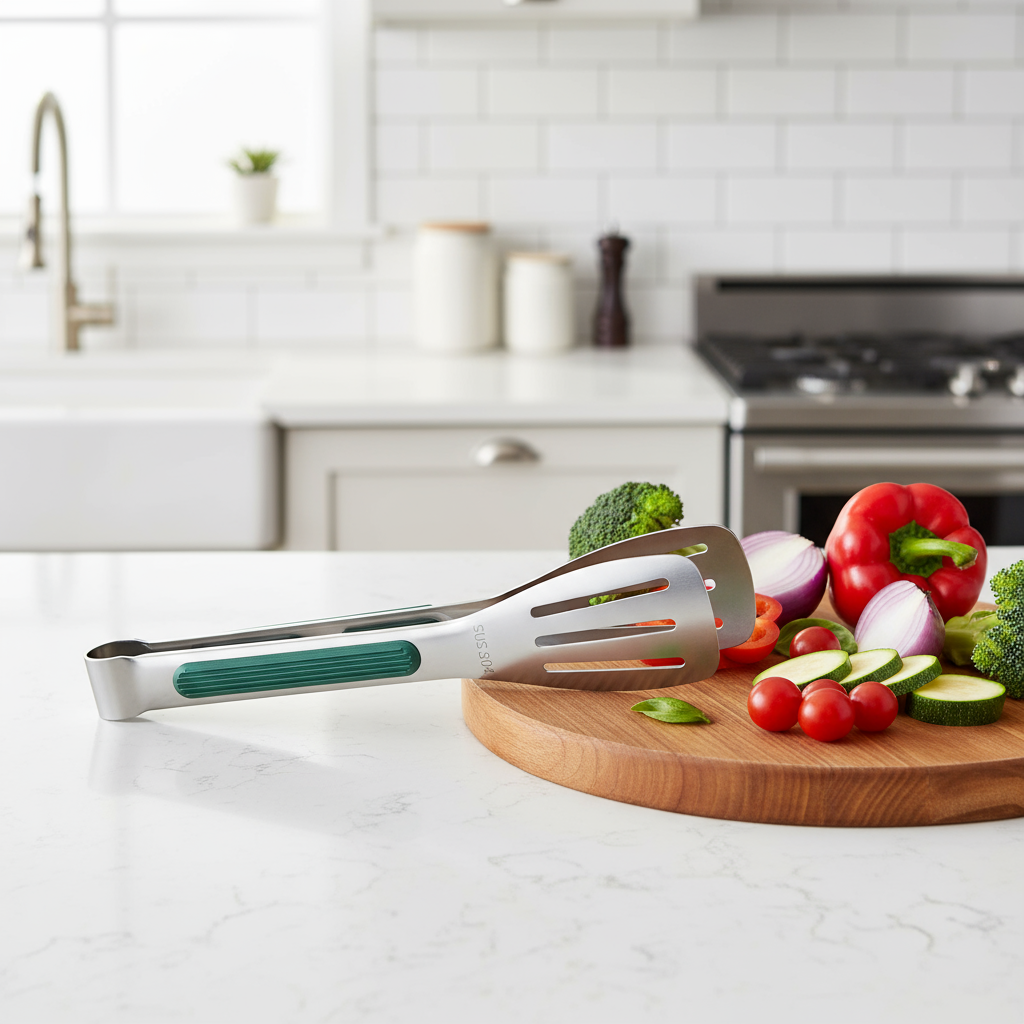 Edelstahl Grill- und Küchenzange