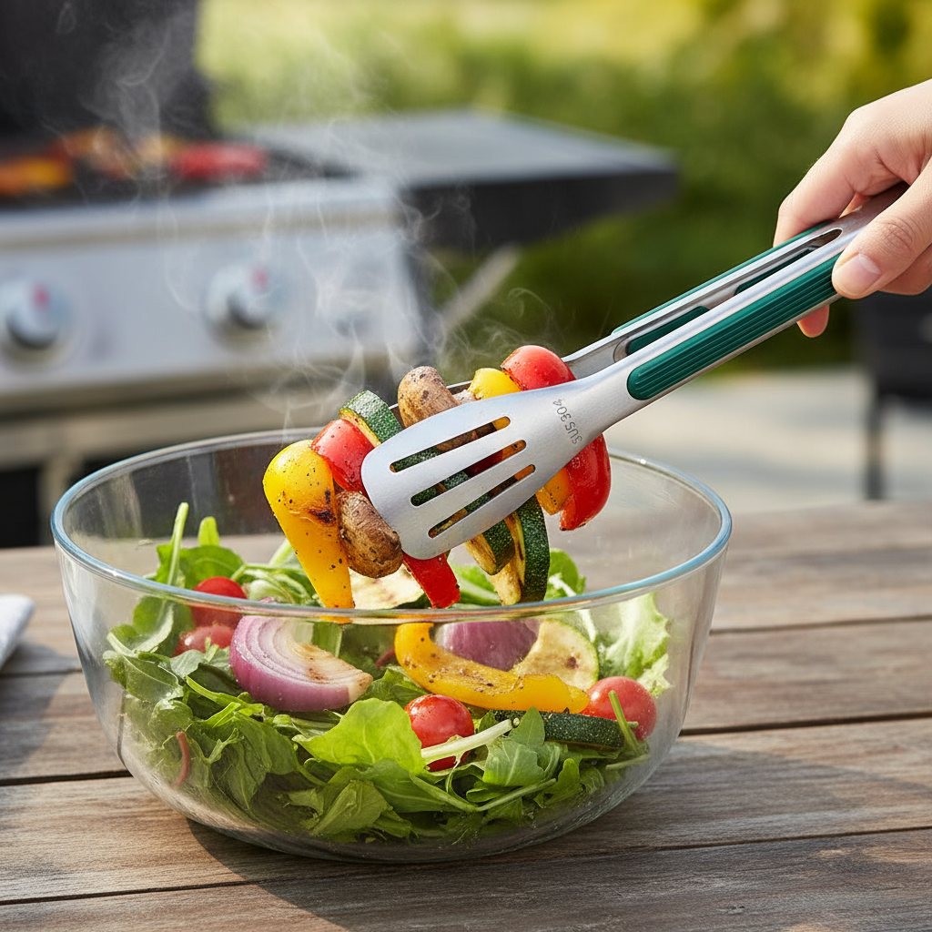 Edelstahl Grill- und Küchenzange