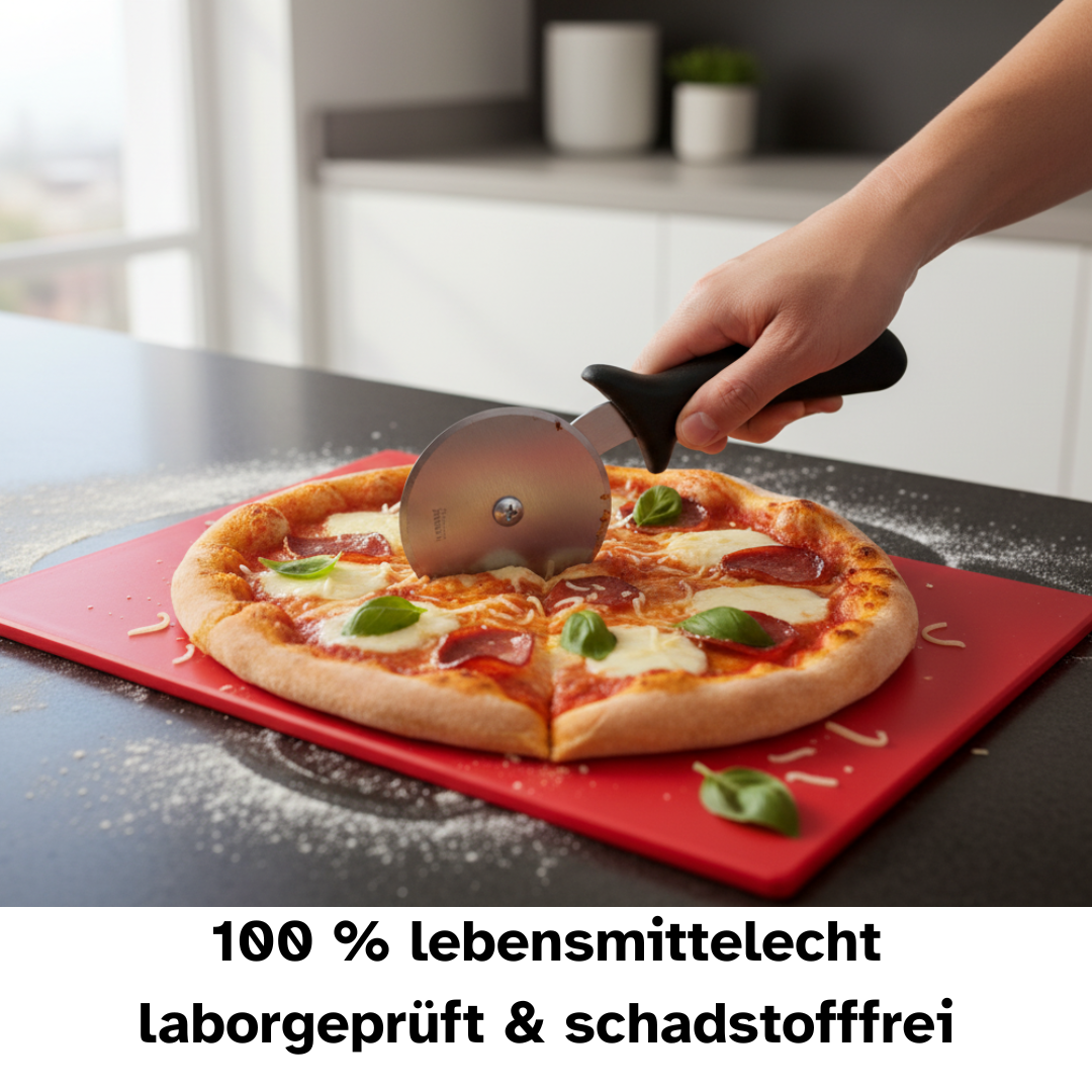 Pizzabrett 45 x 30 cm aus 100% Lebensmittelfreundlichen Materialien.