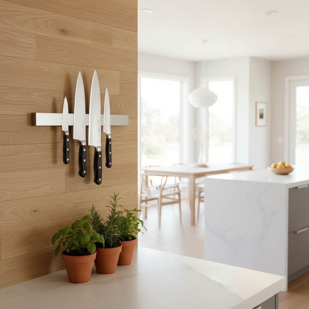 Zeitgenössische Küche mit Messerhalter